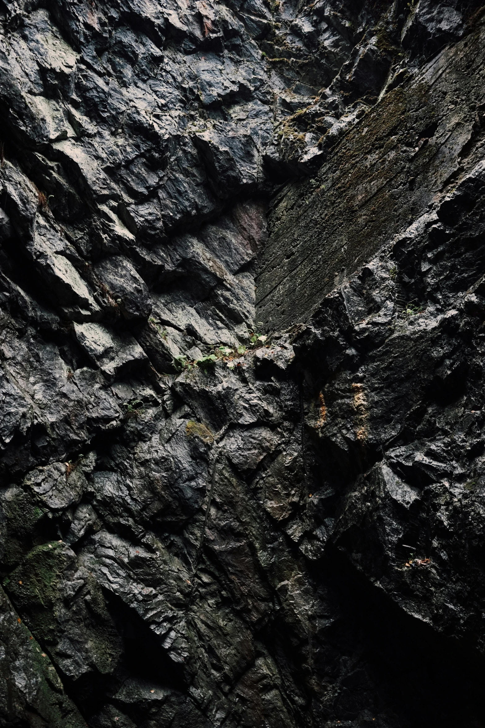 an interesting rock formation as a background