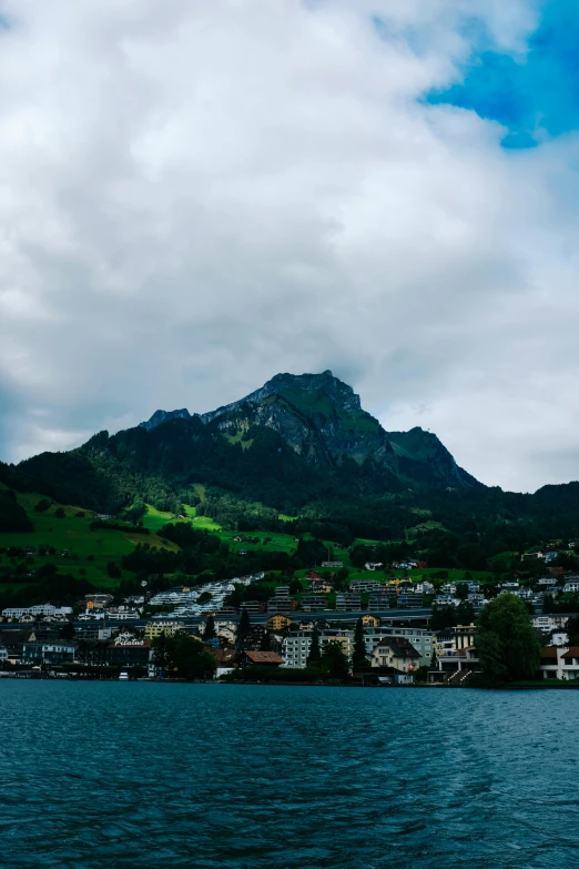 water with city and hills on the top