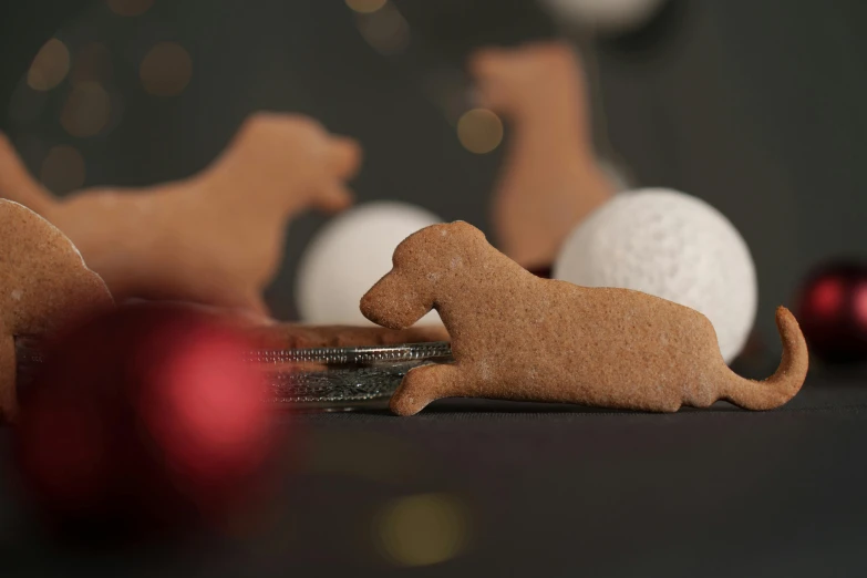 a close up of toys dogs in a room