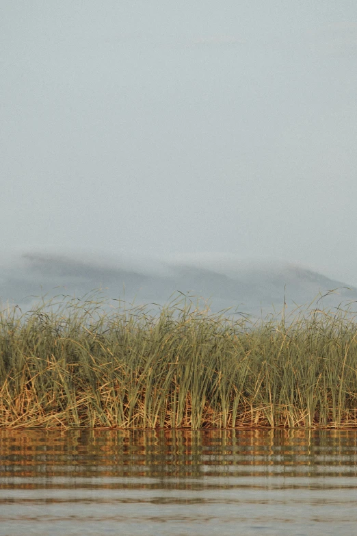 a small boat floating on top of a body of water