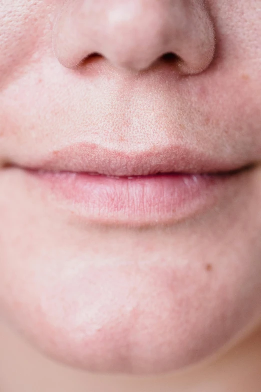 close up po of the upper lip area of an adult male