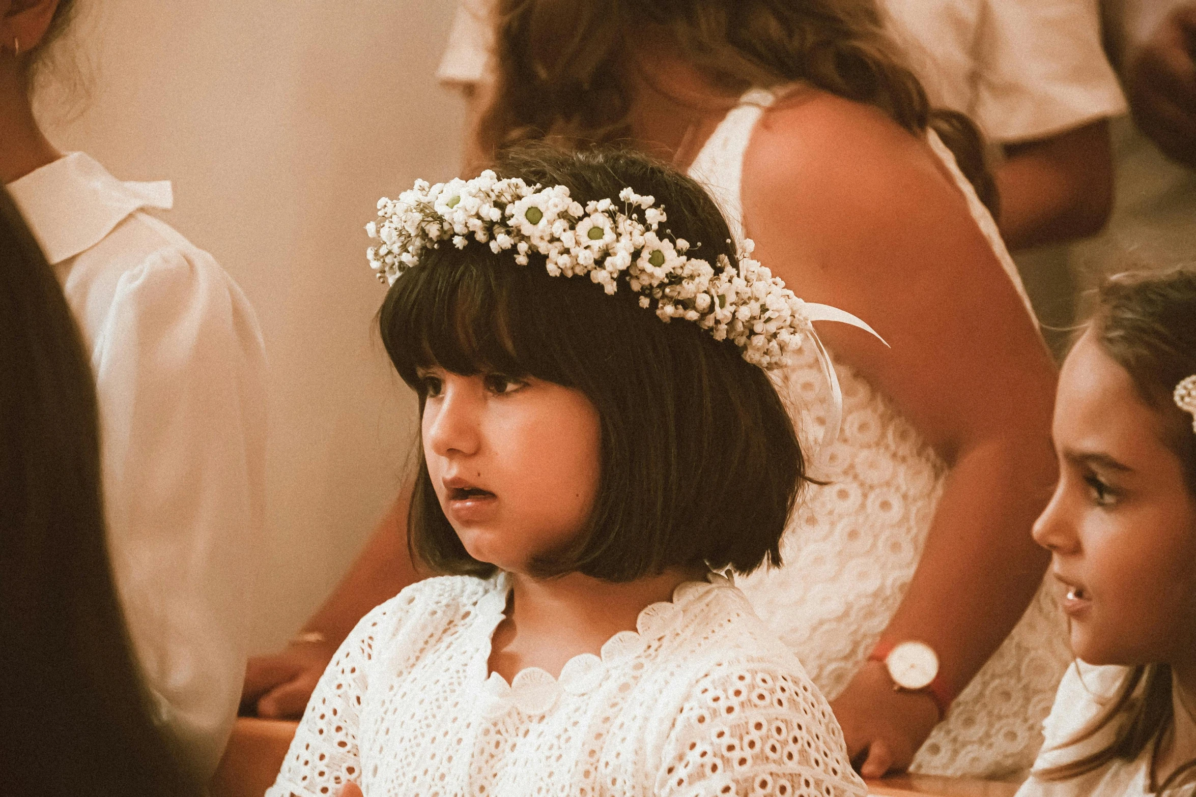 an image of a little girl looking at her mom