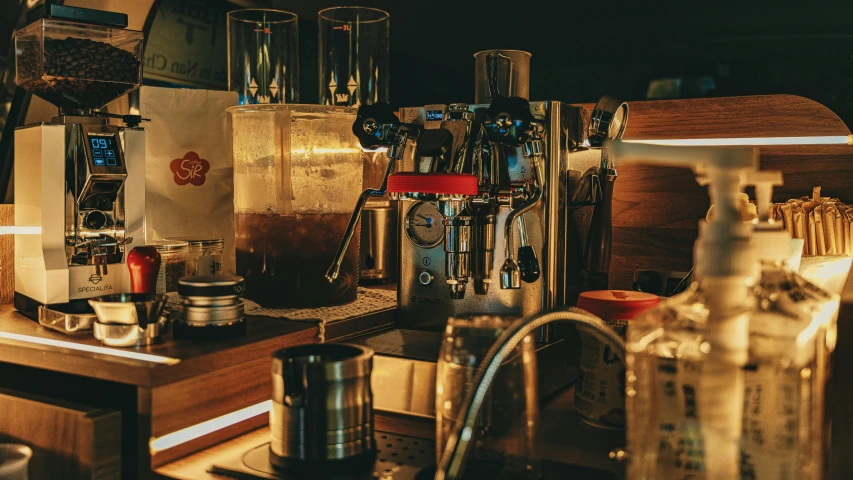 there are many different items on the counter top