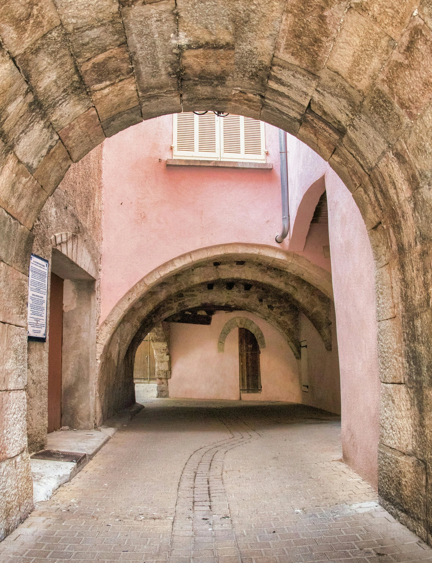an archway to another area of the building