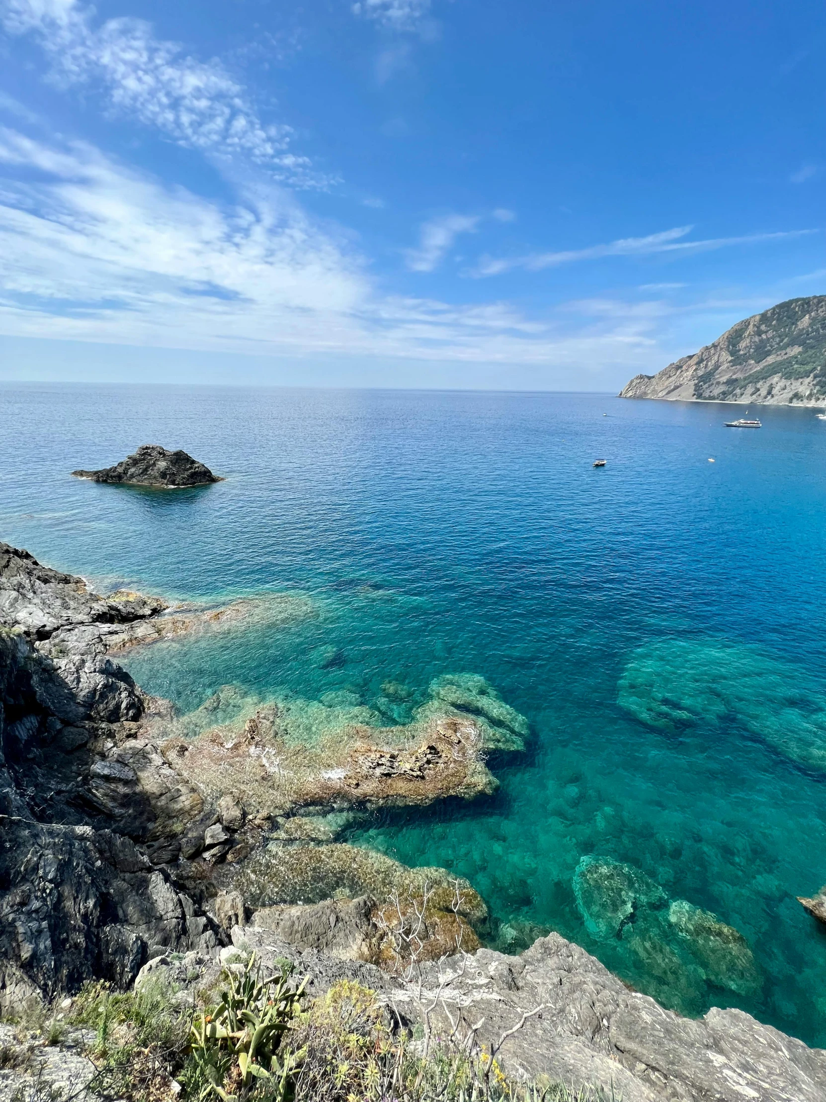 a view of the sea on a nice day