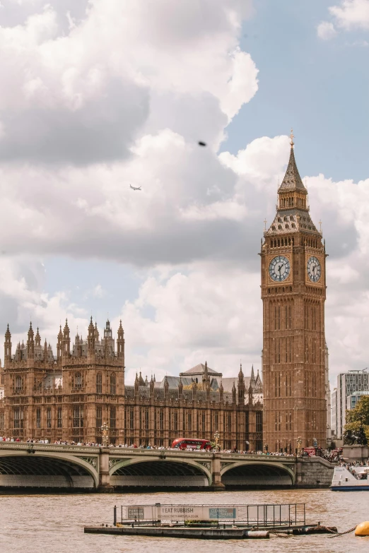 the big ben tower towering over the city of london