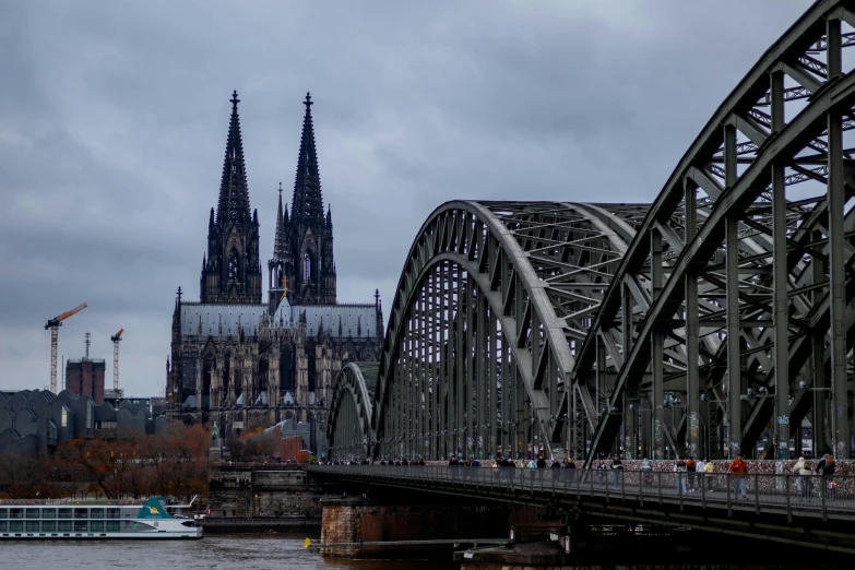 the large cathedral towering over the city and bridge