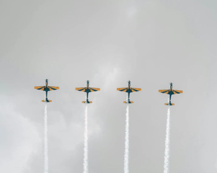 a group of air force planes flying through the sky