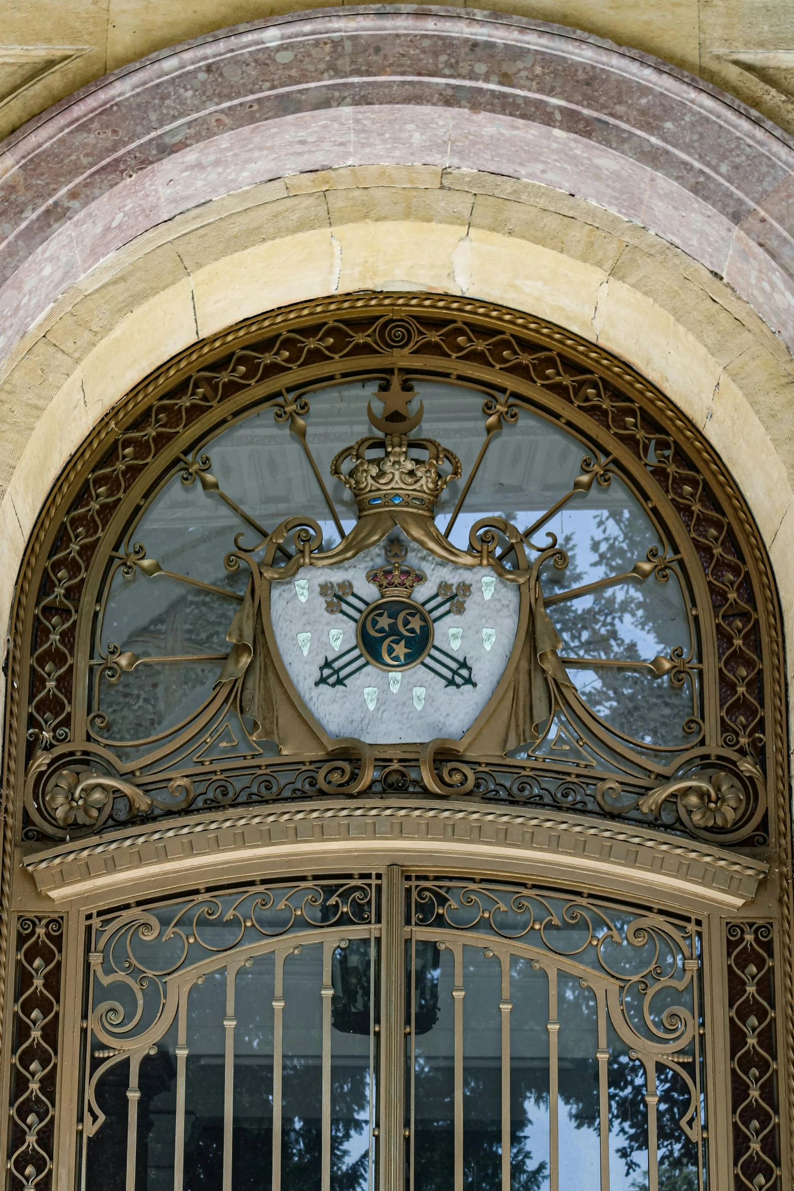 this is a close up image of an ornate door