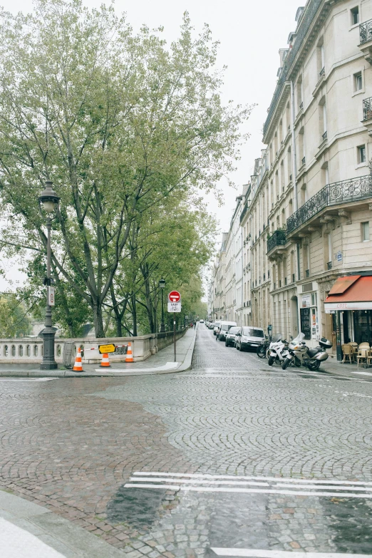 a street scene that looks almost as pretty as the buildings in paris