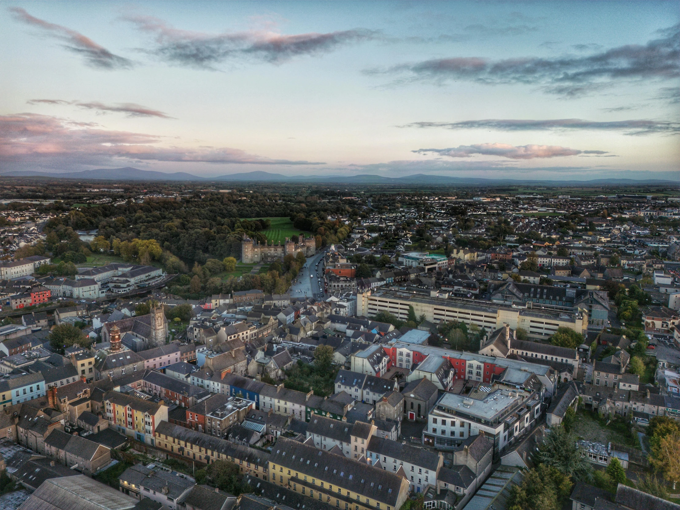 an aerial s of the old european city of grazning