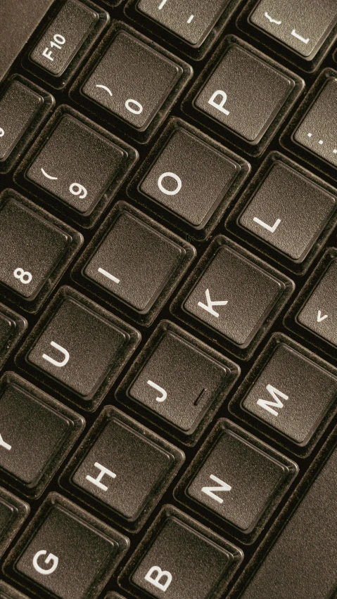 black and white pograph of a computer keyboard