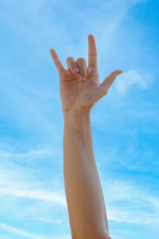 a person holds their hand up with one finger