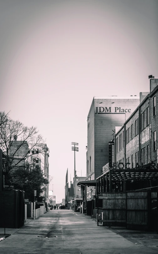 a po of an empty city street