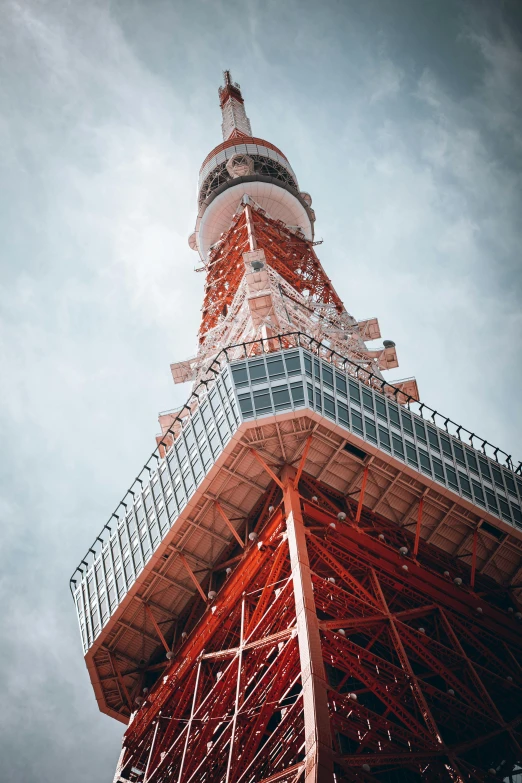 a very tall tower sitting high up in the air