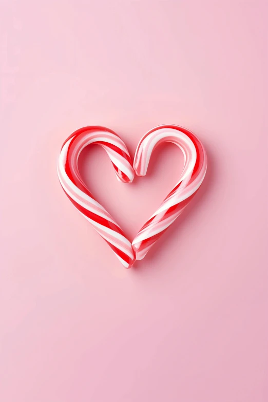 the red paper heart is on a pink surface