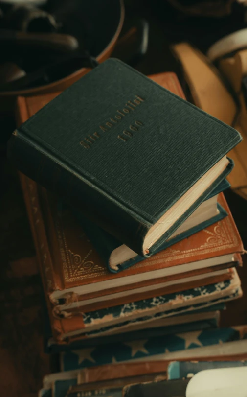 some books sit on top of each other