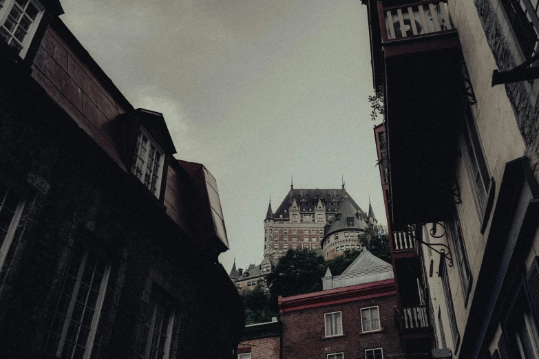 a narrow alley way in a historical city