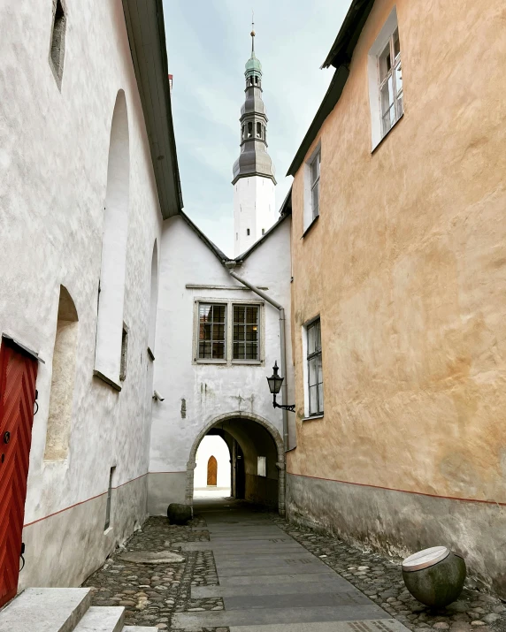 a street that has some old buildings on it