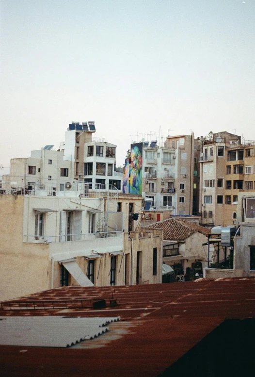 an urban view of some buildings near the beach