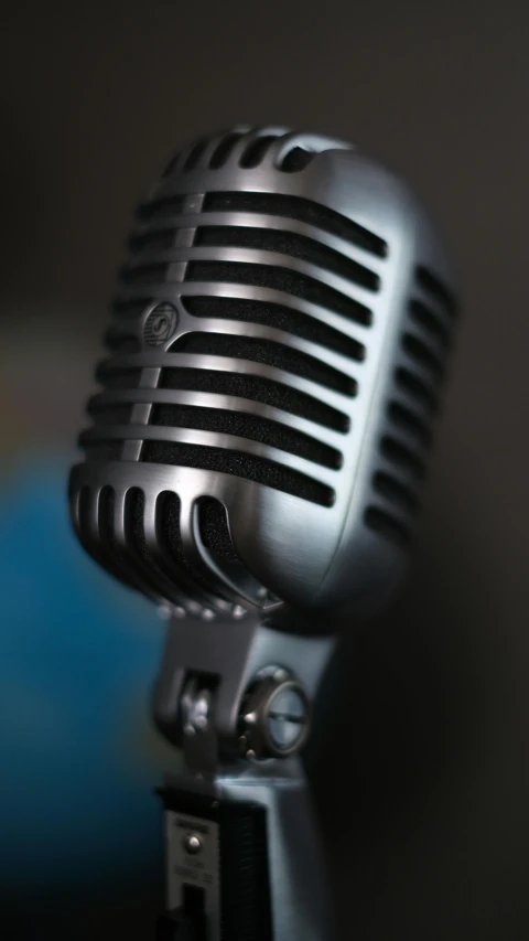 an old fashioned microphone is pictured