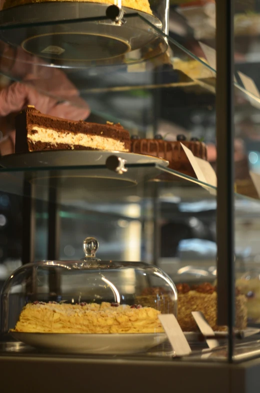 a shelf filled with different kinds of food