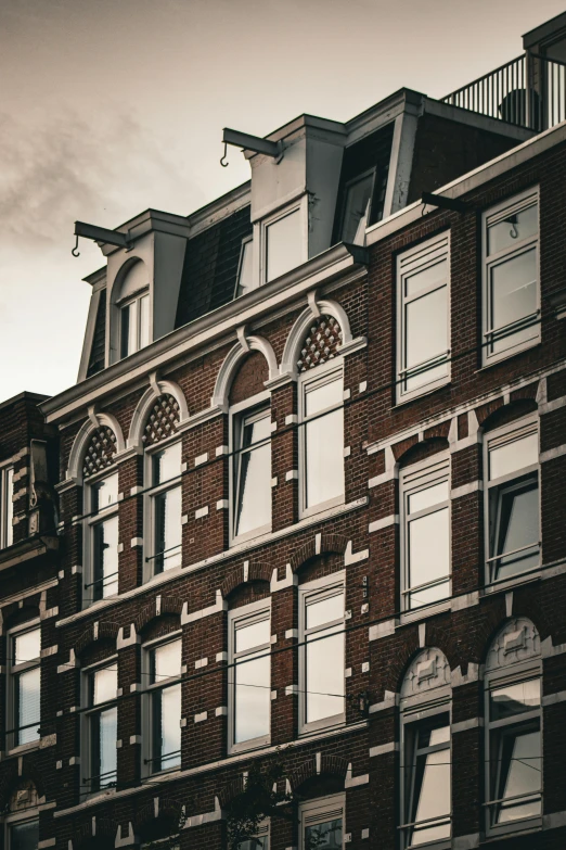 the view of an old building from the street