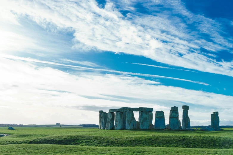 the stonehenge of england is situated in the distance