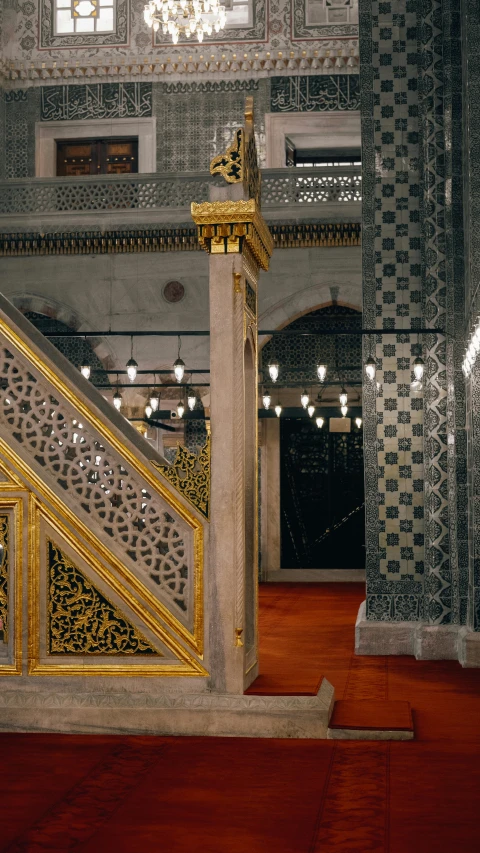 the room is decorated with a large ornate design