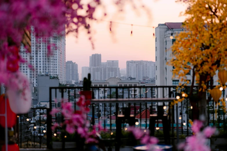 the view of a city skyline in china