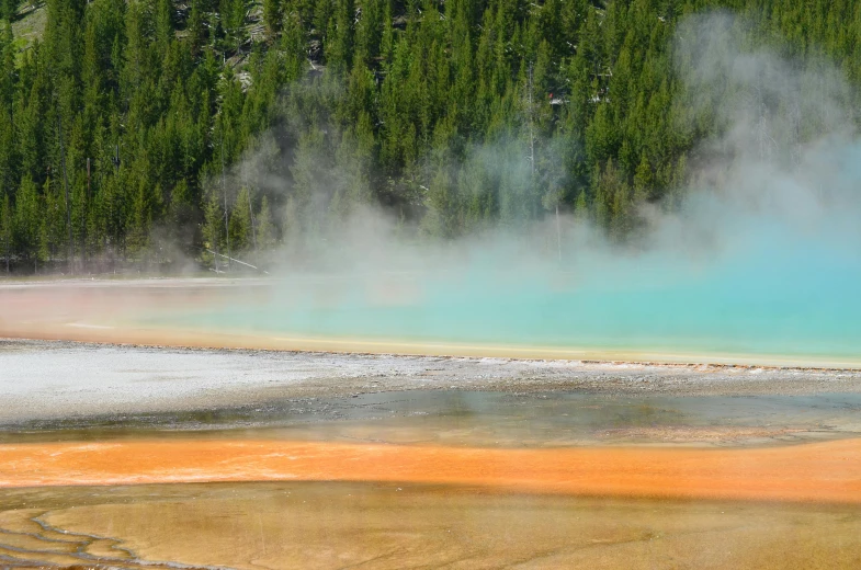 an area that has many color on the ground