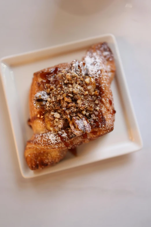 small white plate with dessert items on top