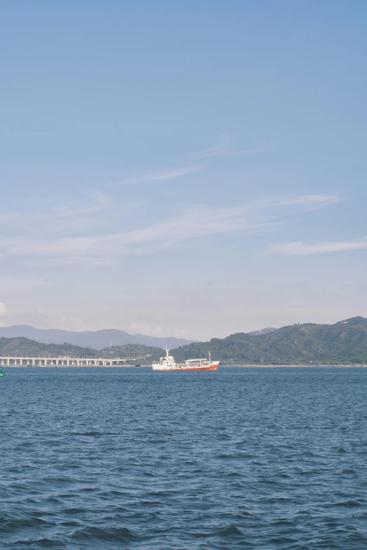 a large white ship in a large body of water