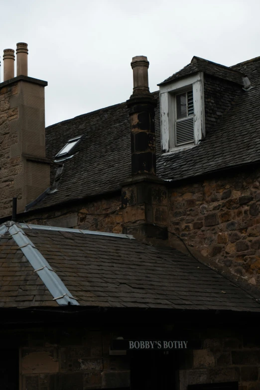 the roof is made of brown clay and brick