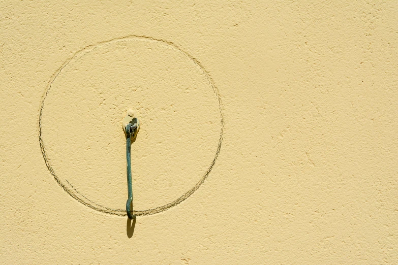 the small circular on the wall is holding an object