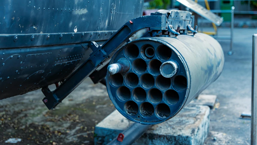 close up of the exhaust tubes on a train