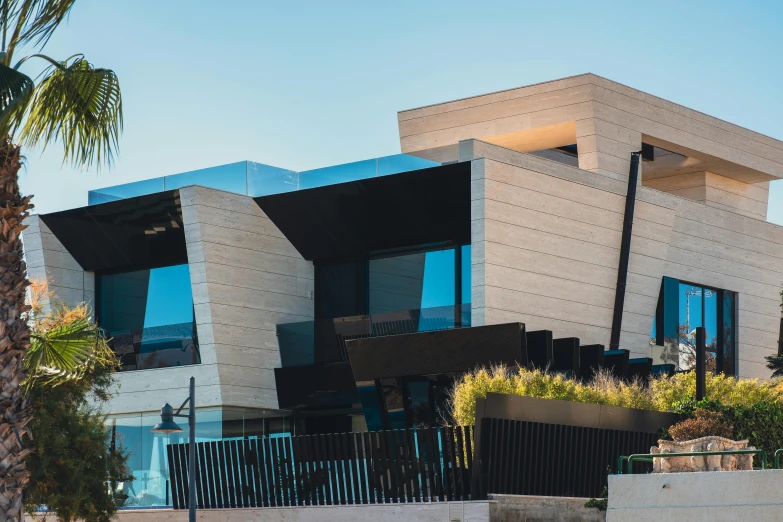 there is a house that has a balcony and balconies