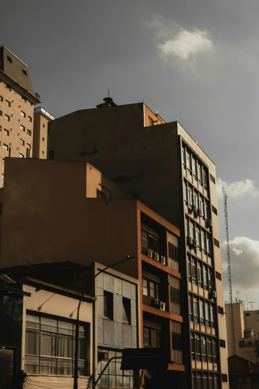 a building near a very tall street in the evening