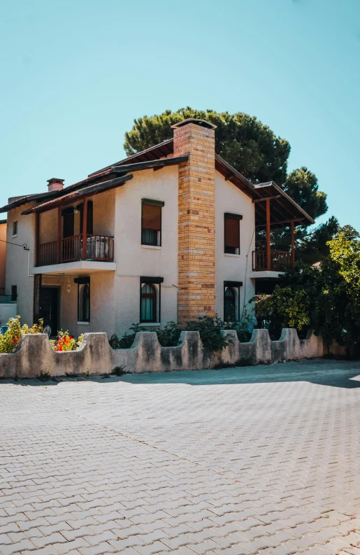 an older style house in a residential area