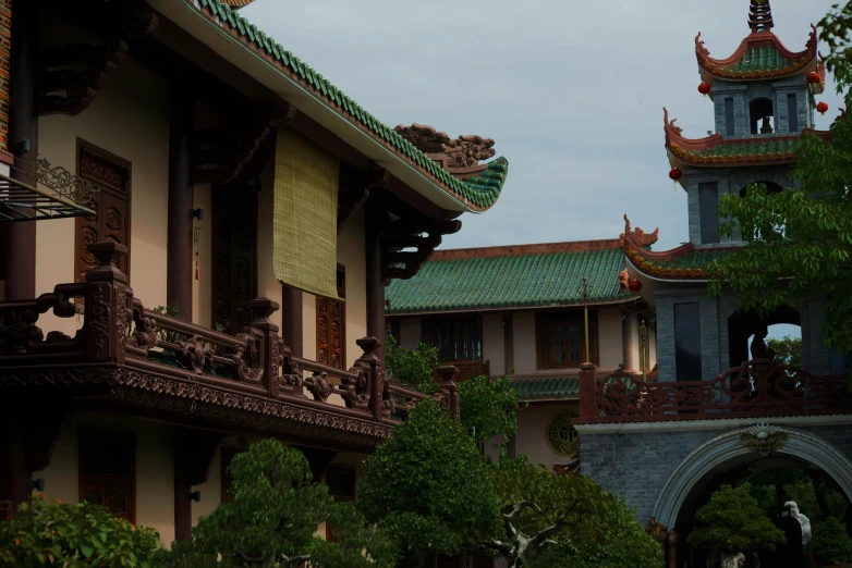 a view of many buildings from within the building