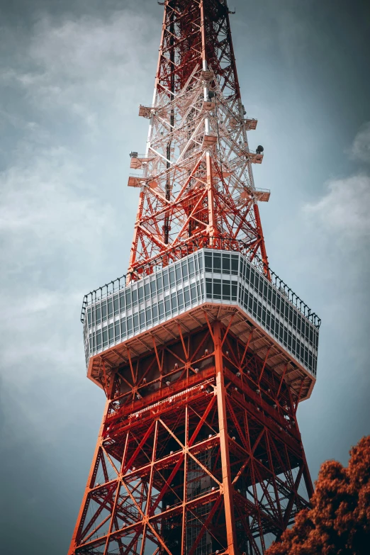 the top of the tower looks like it was built by the tower itself