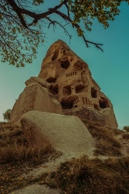 the rock has writing carved on it