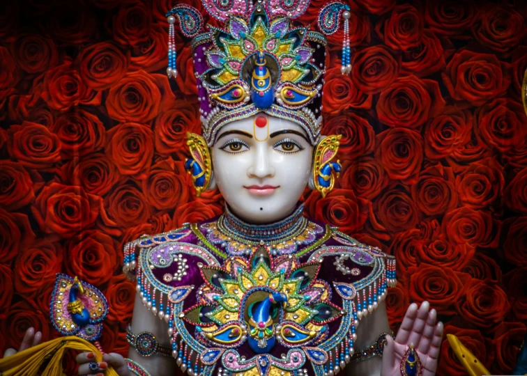 a painting of a hindu god