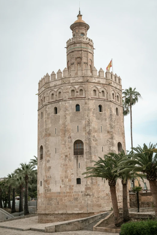 large medieval castle with a clock tower