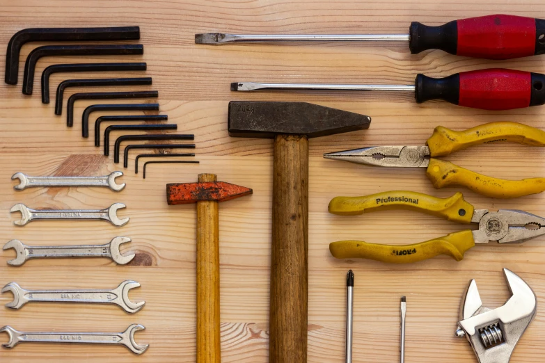 a close up of many different tools and tools