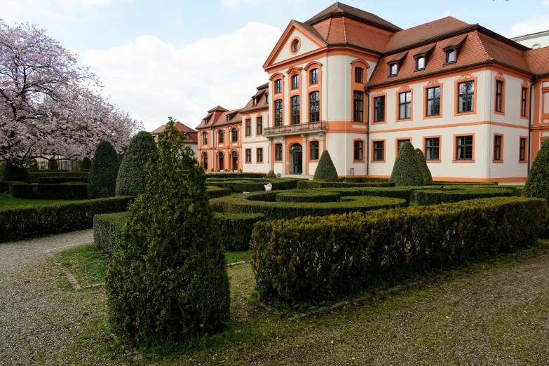 a large building is shown from the side view