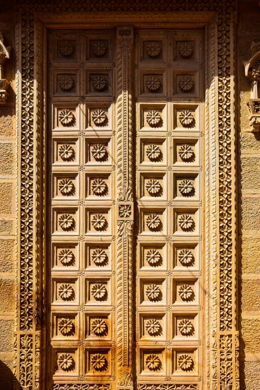 this door is set into the side of a house