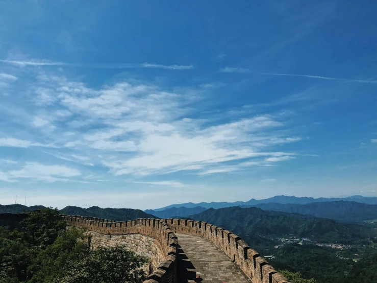 the stone walkway that leads to the top of a mountain