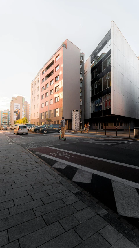 street view of building near large plaza area