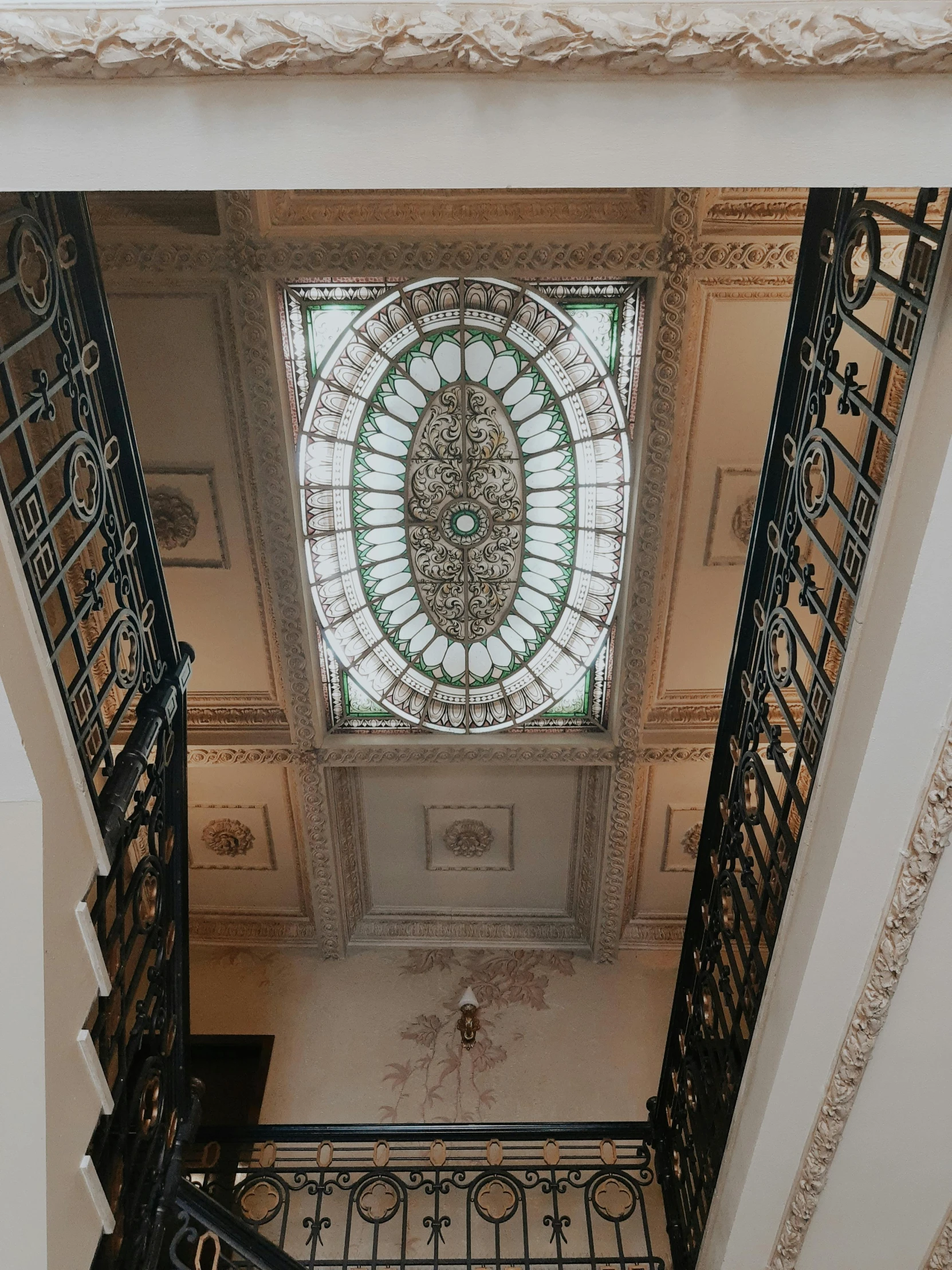 a glass - topped ceiling and window is pictured from the top down